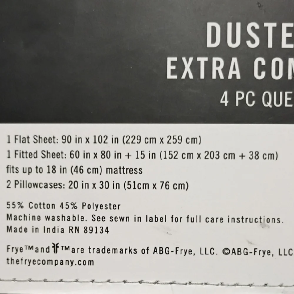 Frye Dusted Denim Queen Sheet Set
